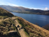 View from a mountain walking to Howtown, Lake District