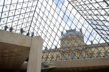 Inside the Louvre Pyramid, Paris, France